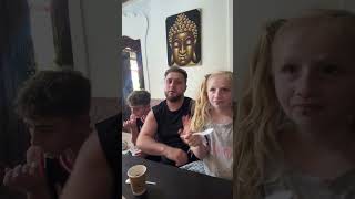 Adam Ibrahim eating Bali treats come say hi #bali #travelvlog #fyp #familytravel