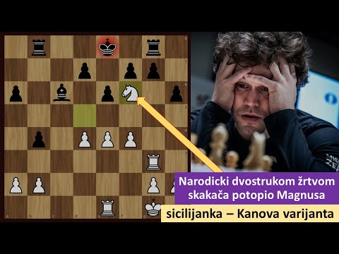 Narodicki dvostrukom žrtvom skakača potopio Magnusa - sicilijanska odbrana Kanova varijanta