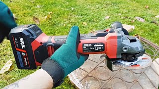 I really like this cordless angle grinder, Skil 3920