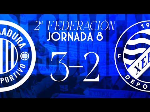 Resumen Temporada 2025-26: CD Extremadura 3-2 Xerez Deportivo (Jornada 8)