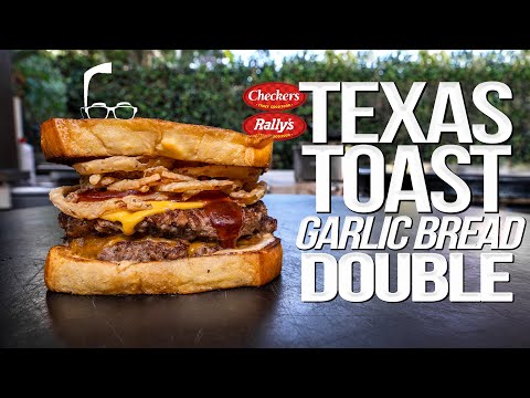 THE TEXAS TOAST GARLIC BREAD DOUBLE BURGER AT HOME | SAM THE COOKING GUY