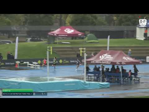 Boys U13 200m Timed Final 3: 2021 Commonwealth Bank State Track and Field Championships // LAVicTV
