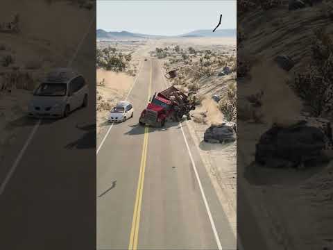 Realistic Highway Car Crashes #182