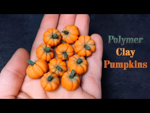 Polymer clay pumpkin tutorial for fairy garden