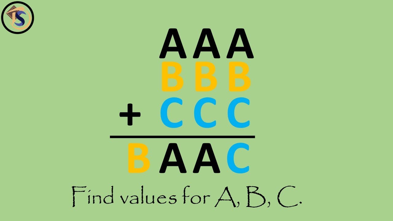 AAA + BBB + CCC = BAAC   II   Find A, B, C
