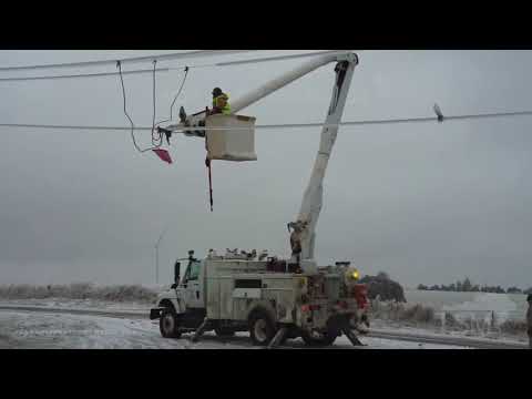 10-27-20 El Reno/Cogar, Ok Ice Storm Chaos - Power Crews Working