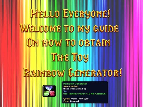 Guide to obtain the toy Rainbow Generator