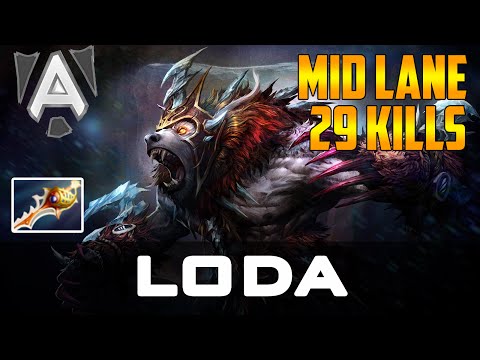 Dota 2  - Alliance Loda plays Ursa Warrior - DIVINE RAPIER - 29 Kills 0 Death
