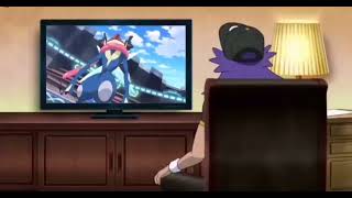 Leon Watching Kalos League Finals at His Television : Pokemon Journeys  @anipokezone