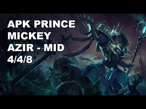 APK Prince Mickey Mid Azir vs Corki - KR Grandmaster Patch 10.9