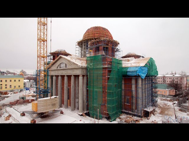 Завершено бетонирование центрального купола собора Казанской иконы Богоматери