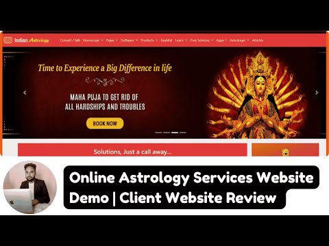 Online Astrology Website — Client Demo — client website video