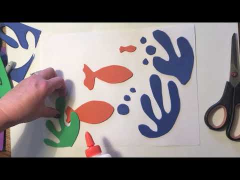 Matisse style collage for kids