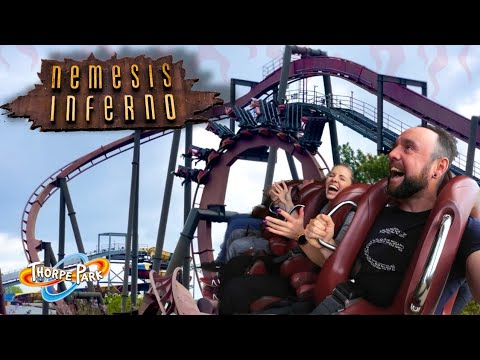 Nemesis Inferno, Front Row POV, 4K Thorpe Park, UK.