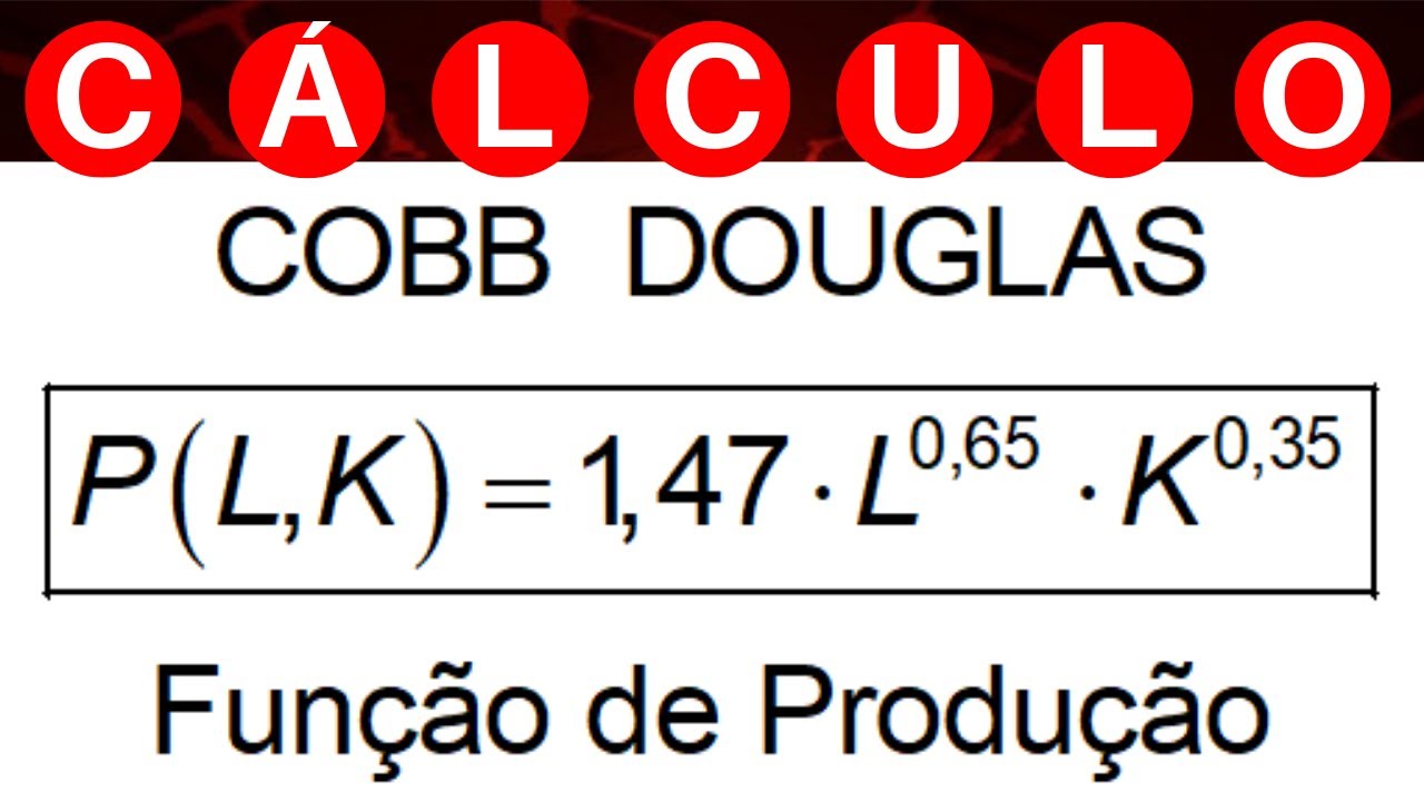 DERIVADA PARCIAL 💥 COBB DOUGLAS e FUNÇÃO de PRODUÇÃO #microeconomia #economia #exercícios #cálculo3