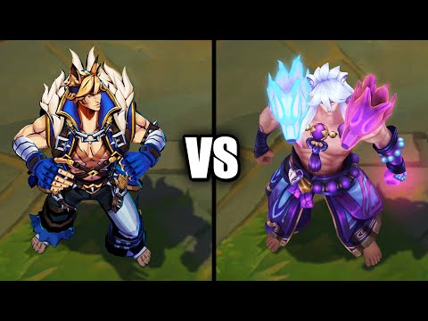 Soul Fighter Sett vs Spirit Blossom Sett Skins Comparison (League of Legends)