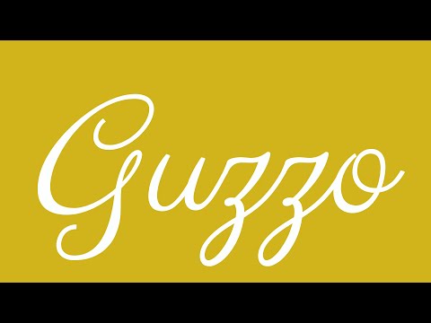 Learn how to Write the Name Guzzo Signature Style in Cursive Writing