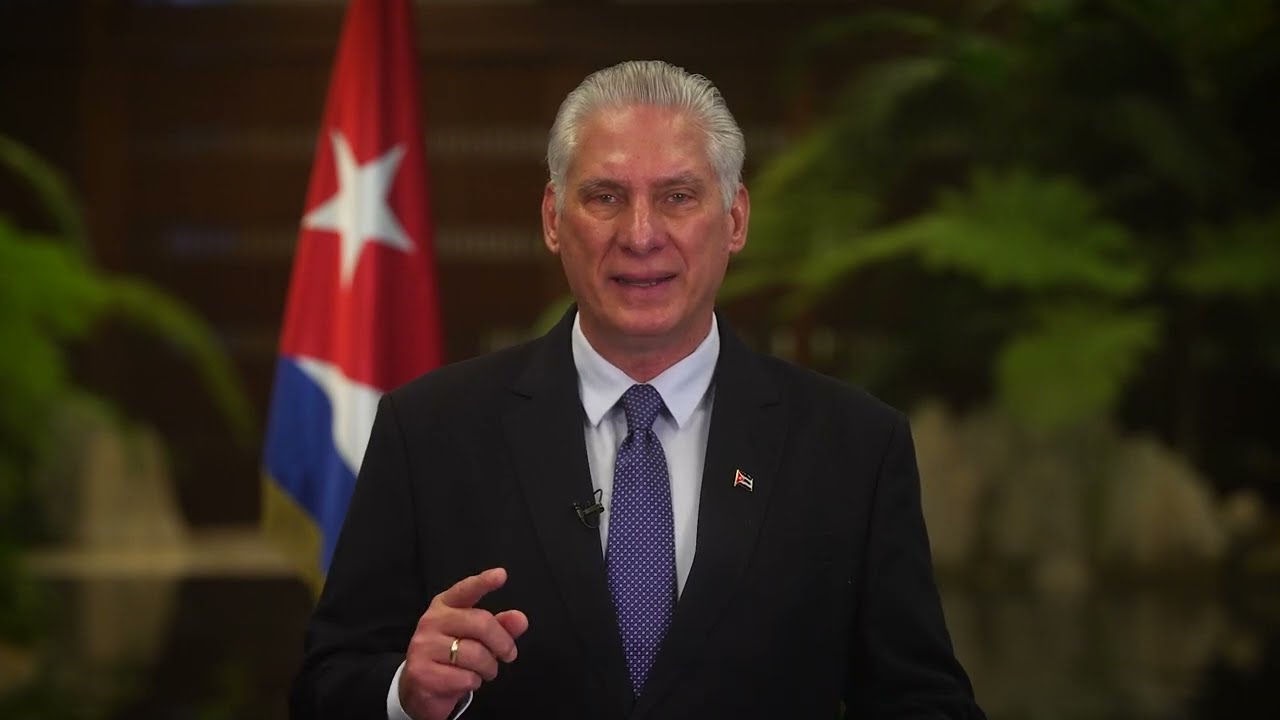 Bildquelle: Intervenci&oacute;n Presidente de #Cuba en II Conferencia Internacional Medidas Coercitivas Unilaterales von cubaminrex cu