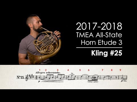 2017 2018 TMEA All State Horn Etude 3 - Kling No. 25