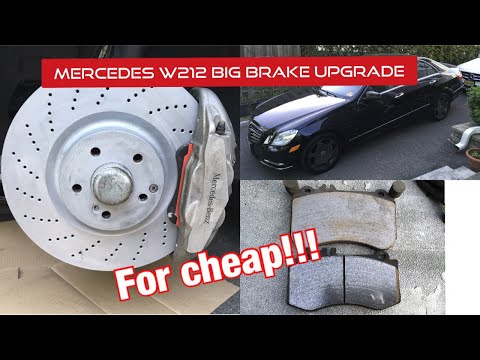 Mercedes E550 W212 big brake upgrade using OEM parts for cheap.