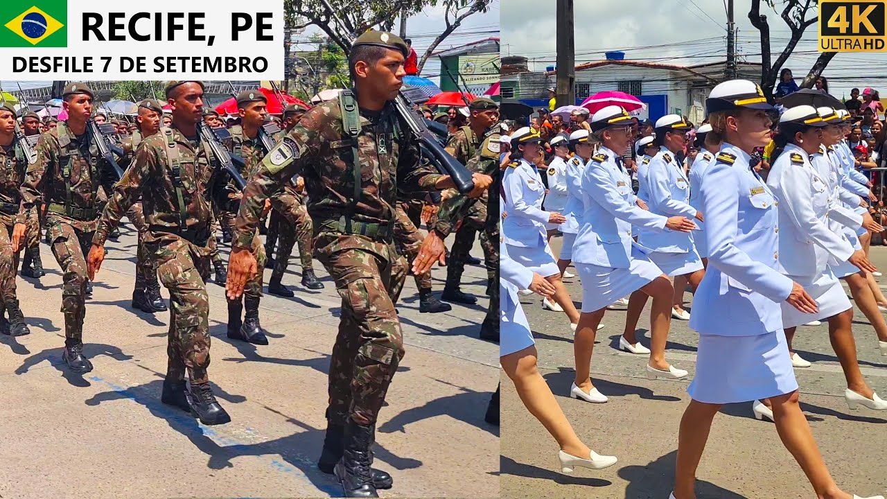 Military Parade Brazil's Independence Day - Recife, PE, Brazil [4K] 07.09.2024