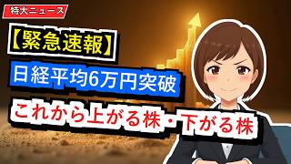 【衝撃】日経平均6万円突破！上がる株・下がる株の全貌を徹底解説