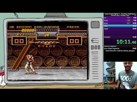 Super Street Fighter II The New Challengers (genesis - Ryu - Hardest) Speedrun World Record 13.29