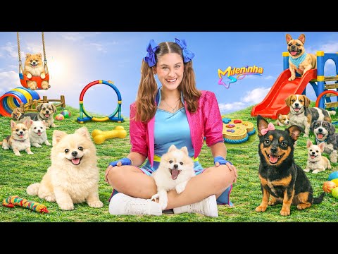 MILENINHA PLAYS with BELINHA, MILI and FRIENDS at the DOG PARK | Fun Story at the DogPark