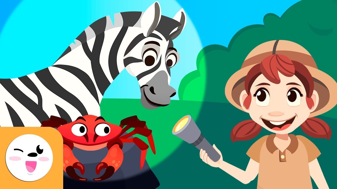 Los animales para niños - Vocabulario - Animales Salvajes, animales de granja y animales acuáticos