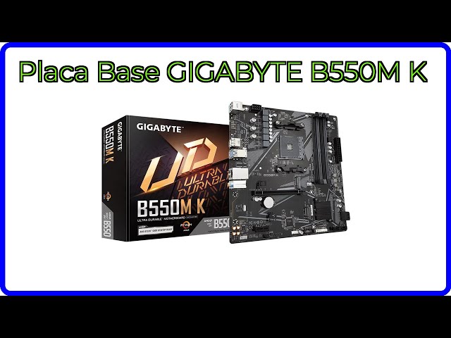 Vídeo relacionado con GIGABYTE B550M K Placa Base - Procesadores AMD Ryzen 5000, hasta 4733 MHz DDR4, 1xPCIe 4.0 + 1xPCIe 3.0 M.2, LAN 1GbE, USB 3.2 Gen 1
