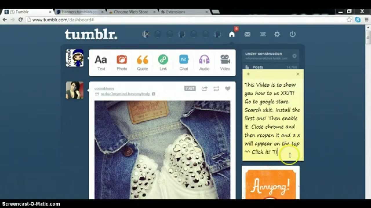 How to use Xkit for tumblr!