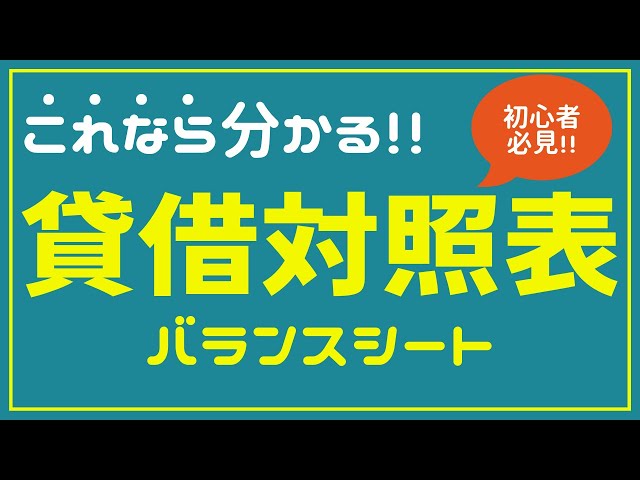 貸借対照表の見方を分かりやすく解説!!