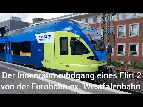 Der Innenraumrundgang eines Flirt 2 von der Eurobahn ex. Westfalenbahn