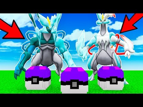 KYUREM BLANCO Y NEGRO EN MINECRAFT 🌈😍 - LUCKY BLOCKS MASTER BALL - PIXELMON MOD