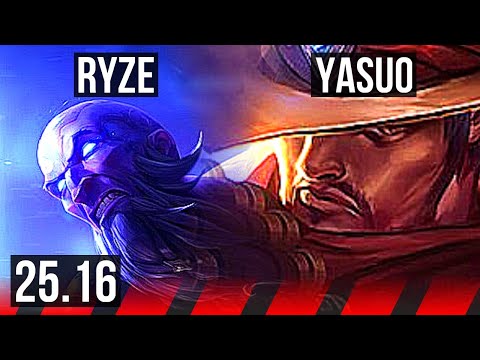 RYZE vs YASUO (TOP) | KR Diamond | 25.16