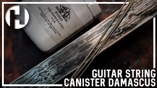Guitar String Canister Damascus