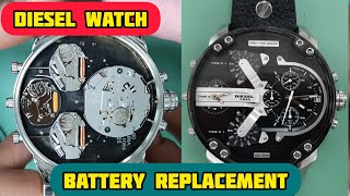 DIESEL DZ7313 MR DADDY 2.0 Multi-Layer Watch Movement Battery Replacement | SolimBD