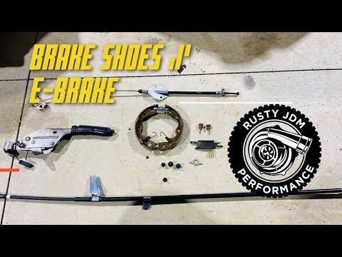 R33 SKYLINE REBUILD PART 9 REAR BRAKE SHOES  & HANDBRAKE ASSEMBLY