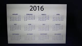 Calendar 2016 🗓🗓