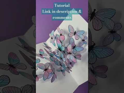 ⬆️▶️🦋 TUTORIAL How to make a pop up floating Butterfly card FREE PDF WOW #butterfly