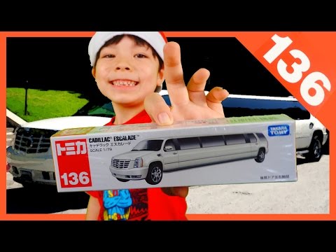 Tomica Cadillac Escalade - No. 136 Unboxing and Toy Review Takara Tomy トミカ開封 No.136 キャデラック エスカレード