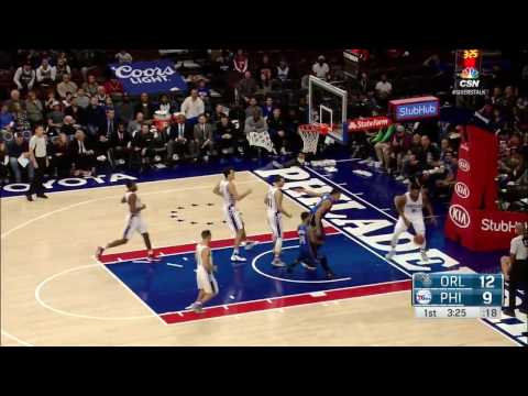 NBA TV | Jahlil Okafor Rejects Aaron Gordon's Dunk Attempt | Magic vs Sixers | Dec 2   2016- 17