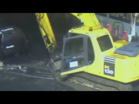 Stolen Digger Thieves Rip ATM out of building