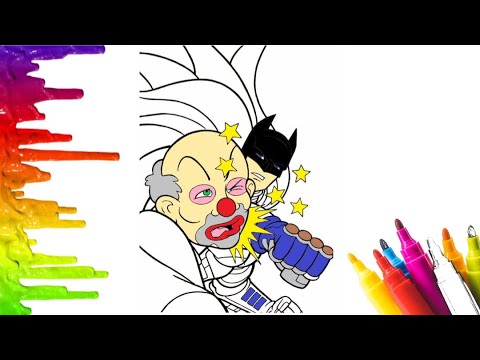 BATMAN CATCHES THE VILLAIN - COLORING PAGE