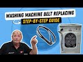 How to replace or fit a washing machine belt. 