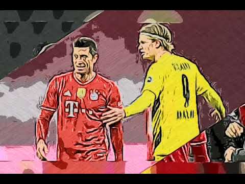 Haaland vs Lewandowski - Cartoon