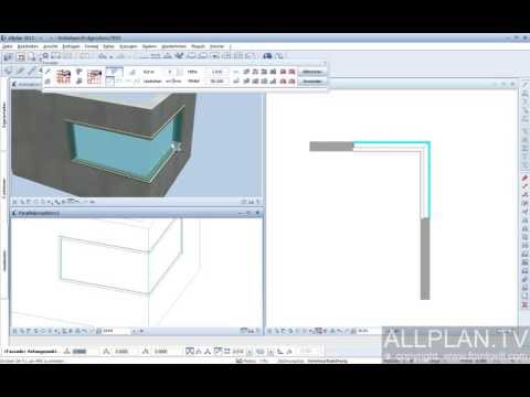 ALLPLAN.TV Quicktipps Allplan 2013 - Erstellen eines Übereckfenster in 3D mit Fassade