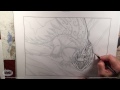 Lathnu Sailback Drawing Time Lapse Magic The Gathering