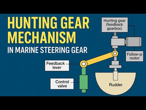 Hunting Gear Mechanism in Steering Gear | Marine Engineering Steering System Explained