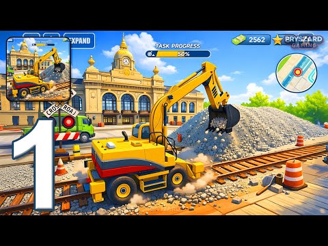 Excavator City Builder - Gameplay Walkthrough Part 1 - City Road Builder (iOS, Android)